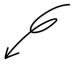 Hand drawn arrow vector