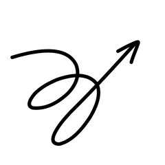 Hand drawn arrow vector