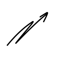 Hand drawn arrow vector