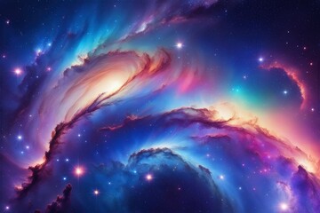 Wondrous spectrum space wallpaper