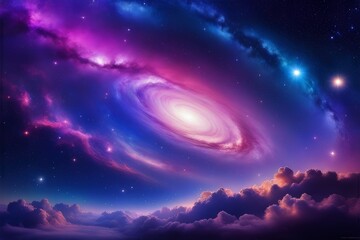 Fototapeta na wymiar Beautiful kaleidoscopic galaxy design