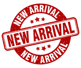 new arrival stamp. new arrival label. round grunge sign