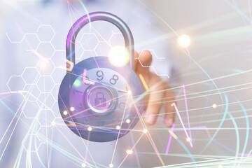 Information technology protected with firewall, secure access and encryption against cyber