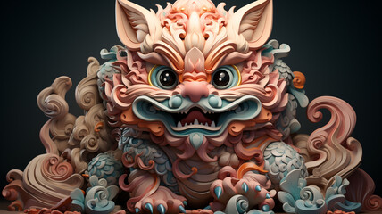 Fototapeta premium cute chinese dragon