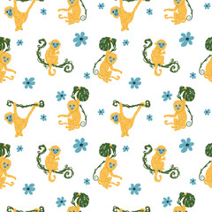 pattern with monkeys