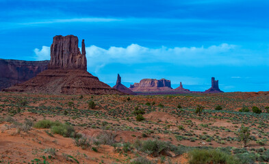 Fototapeta na wymiar Arizona landscape, Sand dunes desert of Monument Valley, Arizona - Utah, USA