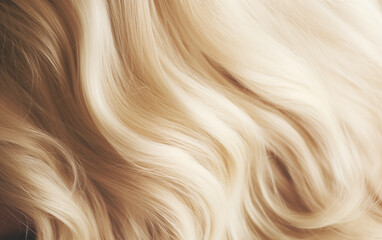 Blonde hair close-up,created with Generative AI tecnology.