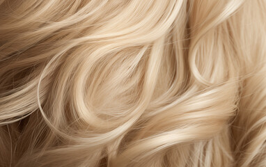 Blonde hair close-up,created with Generative AI tecnology.