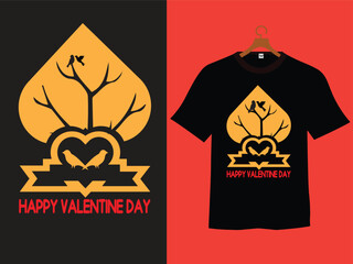 happy valentine day love bird vector with tree for t shirt design