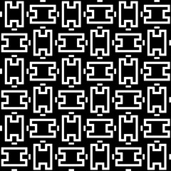 A white background with black design.Seamless texture for fashion, textile design,  on wall paper, wrapping paper, fabrics and home decor. Simple repeat pattern. Geometric patterns.