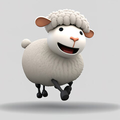 happy cute baby sheep on adha eid mubarak