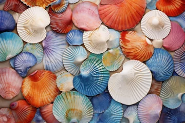 Deurstickers Abstract art inspired by the patterns of seashell textures creating © Nina