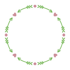 pink frame Arrow Wreath