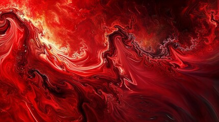 Abstract Crimson Serenade in a hypnotic display of digital elegance.