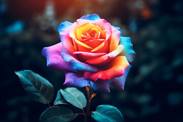 A colorful flower symbolizing love and peace - obrazy, fototapety, plakaty