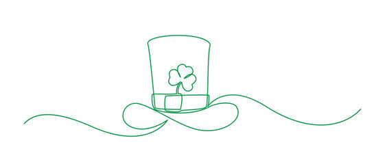 Line art St. Patrick's day vector, isolated white background eps 10