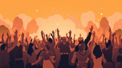 Party crowd, KI generated