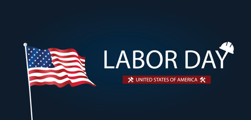 Happy Labor Day United States Of Ameria Text Design