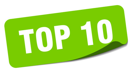 top 10 sticker. top 10 label