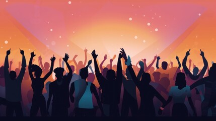 Party crowd, KI generated