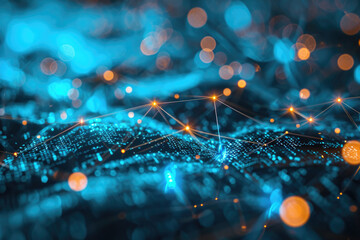 Visualization of vulnerability scanning tools identifying weak points in a network or system - obrazy, fototapety, plakaty