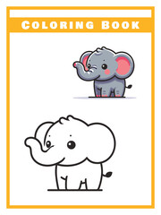 cute elephant design cooling book