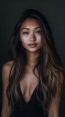 Fototapeta premium Portrait of a young Asian woman