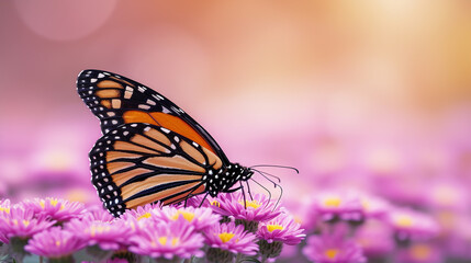 Fototapeta premium butterfly on flower