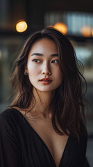 Portrait of a young Asian woman