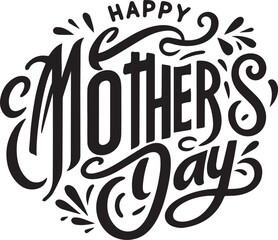 Happy Mothers Day Incorporate a vector illustration of a mother surrounded by blooming flowers.