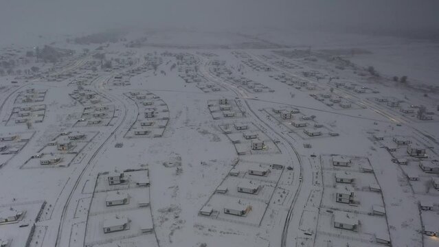 Snow photos of the village of Agali, Zangilan region of the Republic of Azerbaijan