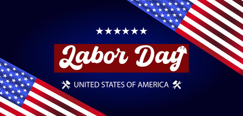 Happy Labor Day United States Of Ameria Text Design
