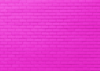 Pink brick wall background. Bright pink brick wall texture for design. 