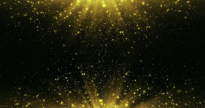 Abstract Golden Particles Background. Luxury And Shiny Particles.