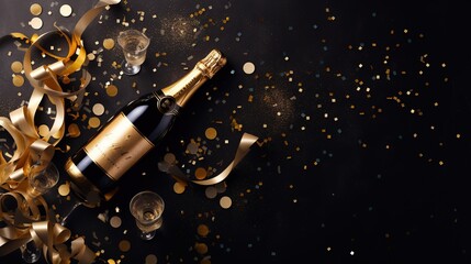 ai generative Anniversary, Happy New Year banner, template, copy space Pro Photo