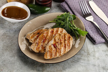Grilled turkey breast fillet steak