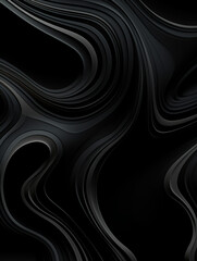 Sophisticated Waves: Abstract Black Background with Undulating Lines, Ideal for Banners or Backgrounds, Emanating a Stylish and Dynamic Vibe with Modern Aesthetic Appeal