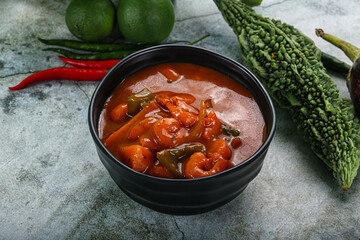 Thai red curry with prawn