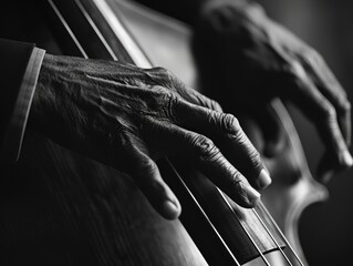 The musician's hands delicately play the instrument
