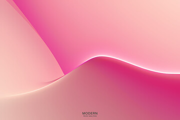 Light Pink Wave Background, Abstract geometric background with liquid shapes. Vector illustration.