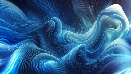 Poster blue waves background © wikiart