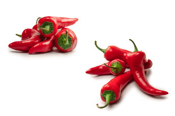 Red hot chili pepper isolated on a white background.