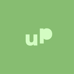 up logotype concept letter symbol green