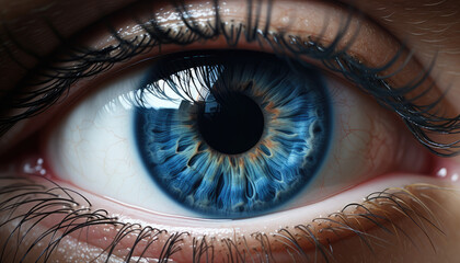 Blue eye close up - Powered by Adobe