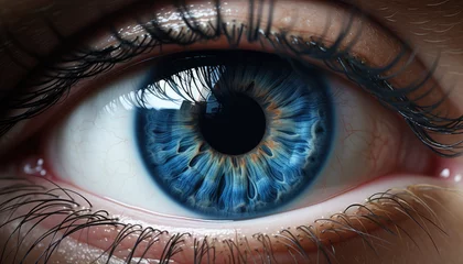Photo sur Plexiglas Photographie macro Blue eye close up