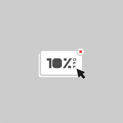 10% off discount web window concept modern