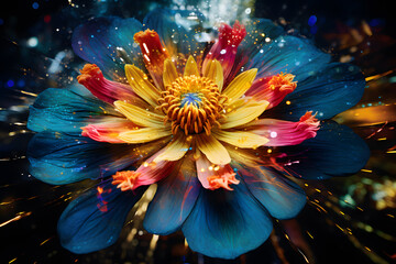 red and yellow flower