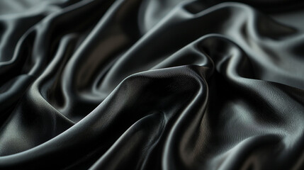Abstract Background Featuring Folds of Silk Fabric, Showcasing the Luxurious Texture and Play of Light Within the Material's Drapes. Ideal for Banners, Wallpapers, or Backgrounds