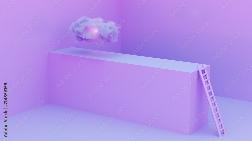 Poster a minimalist representation of vibrant gradients in symphony, showcasing the harmonious interplay of