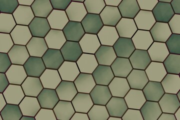 Hexagonal abstract background with a gradient from Gold, creating a modern, visually striking effect.